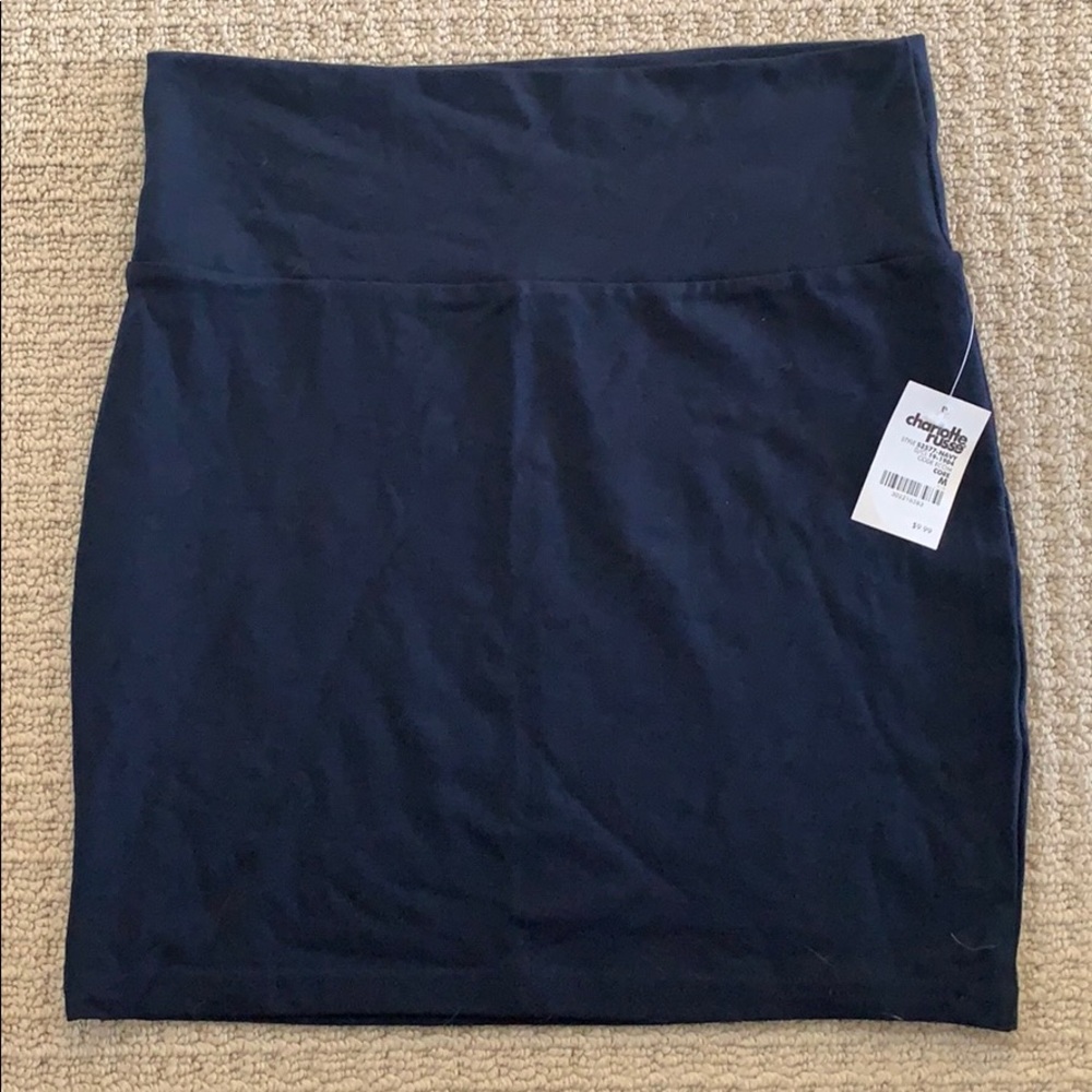 New! Blue Bodycon Mini Skirt